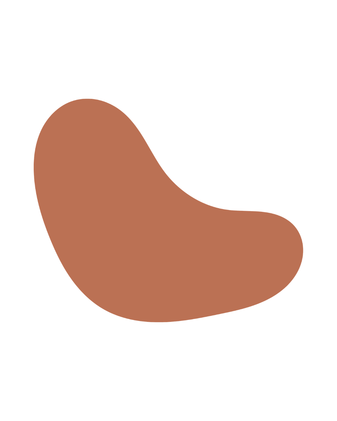A cartoon illustration of a single brown kidney bean.