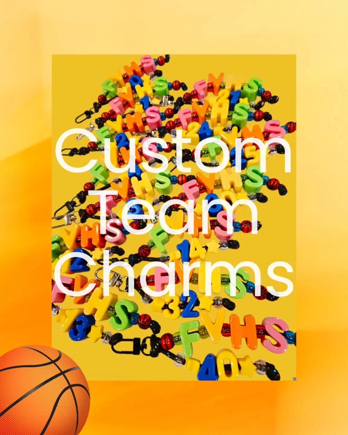 Get ready to rock your school spirit! 📣

​Our Custom Team Charms are the perfect way to show off your school, team or jersey number. Whether you're on the court 🏀, in the stands these vibrant personalized charms are a must-have for every athlete, c