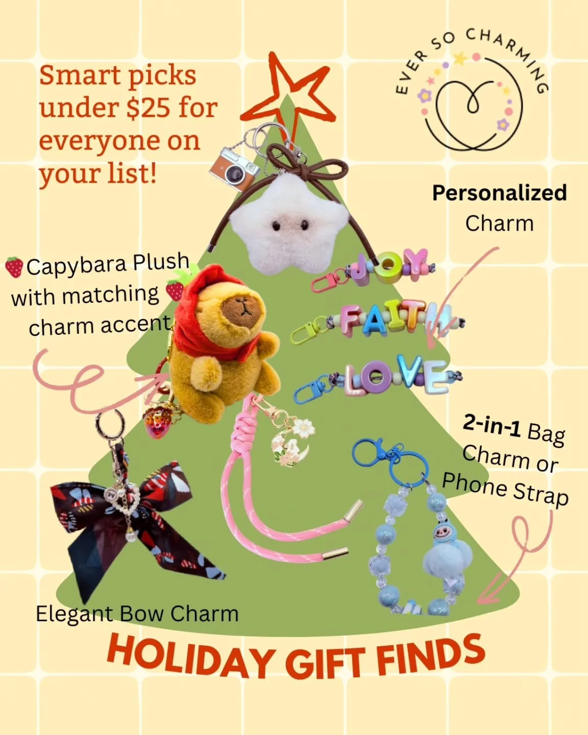 ​✨🎄 HOLIDAY GIFT FINDS UNDER $25! 🎄✨
​Finding the perfect stocking stuffers and thoughtful gifts doesn't have to break the bank!

We've rounded up some of our popular charms, all ready to delight everyone on your list.

​🎁 Snatch up these adorable