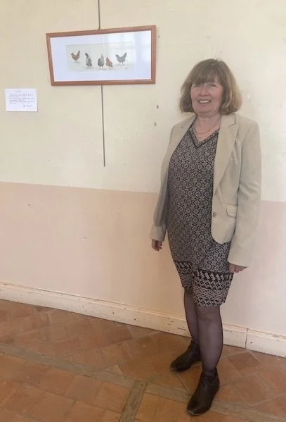 Exposition "Histoires Naturelles", abbaye de Corbigny, avril 2026. Les aquarelles et peintures de Beatrice Pateau, accompagnées de citations calligraphiées de Jules Renard.
