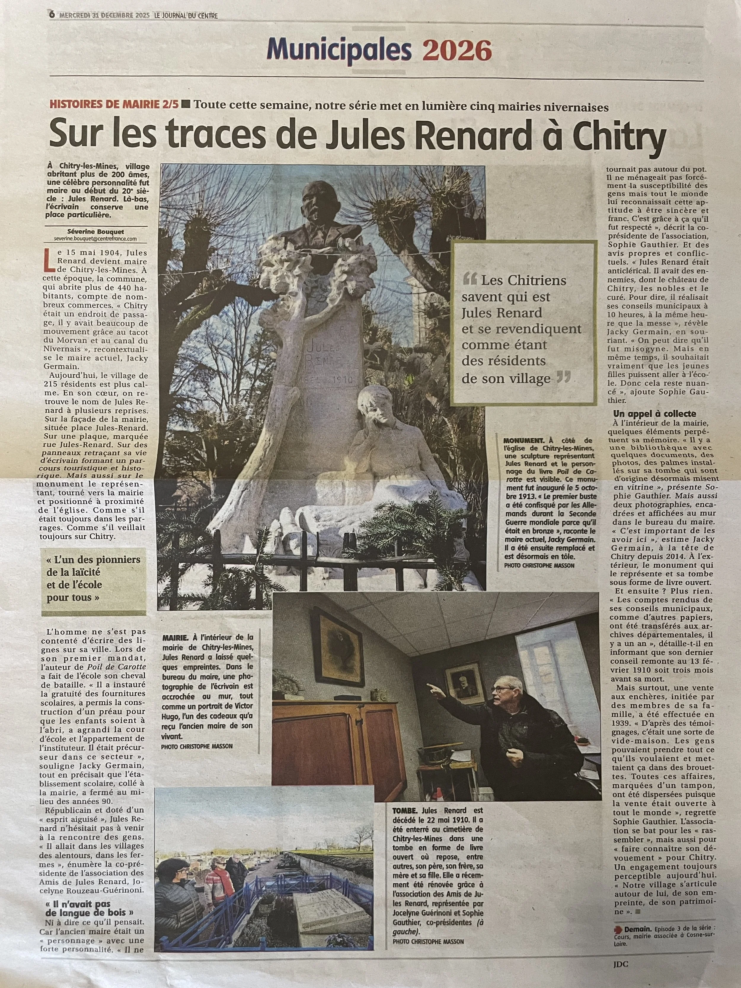 Le Journal du Centre, le 31 décembre 2025