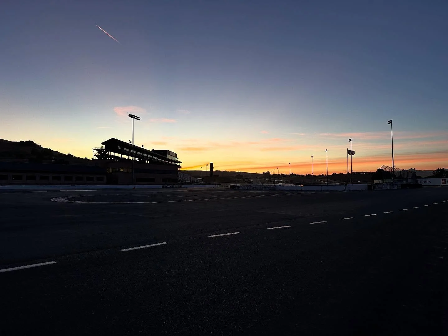 Sonoma Raceway in the evening is a happy place.