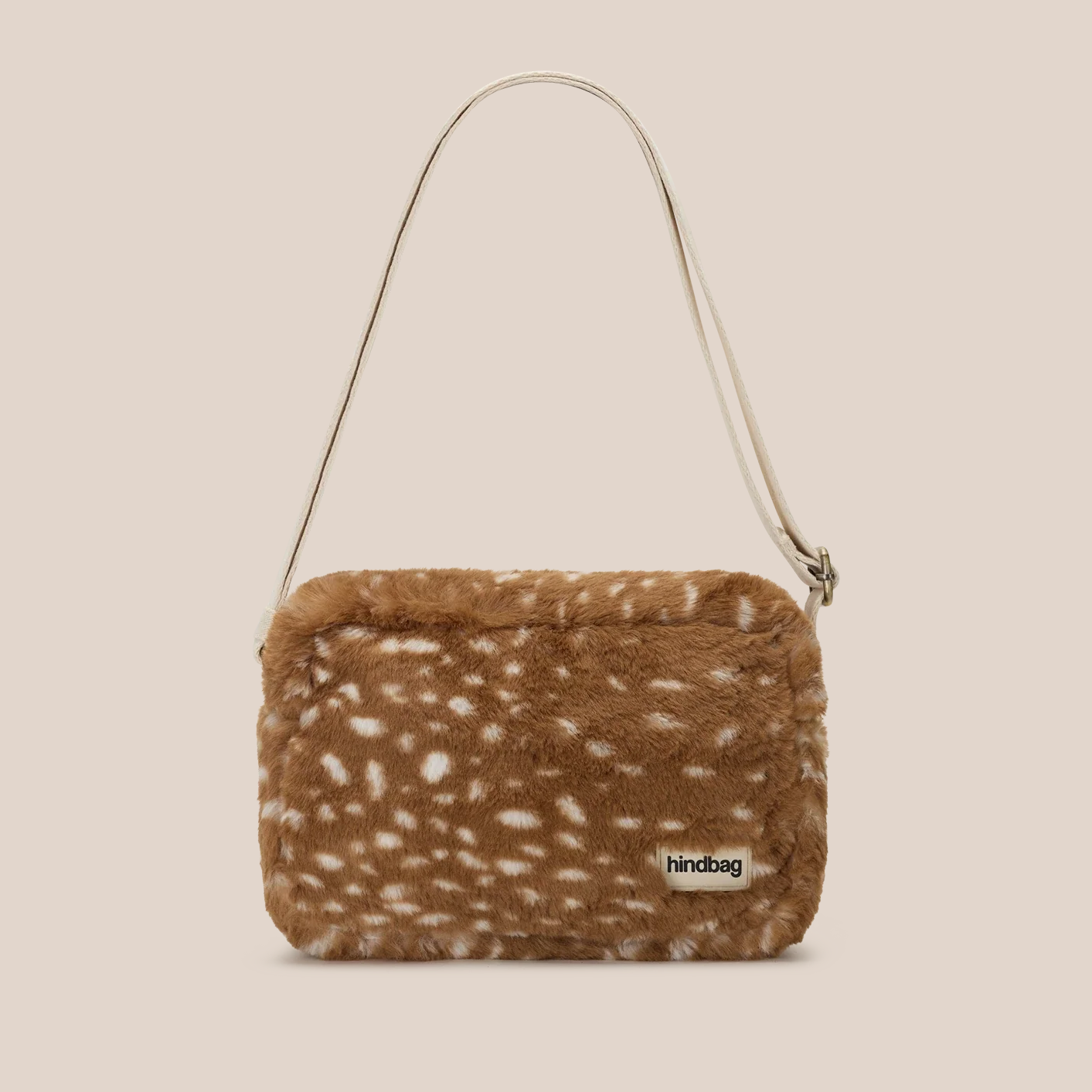The Nino Crossbody Bag in Fawn Faux Fur