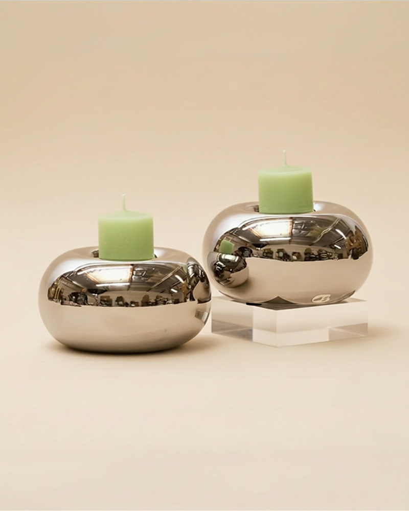 Mirrored Torus Candle Holders
