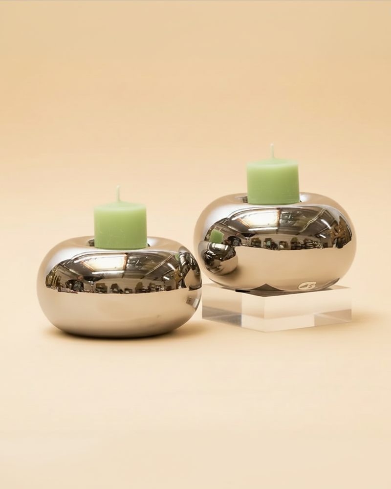 Mirrored Torus Candle Holders