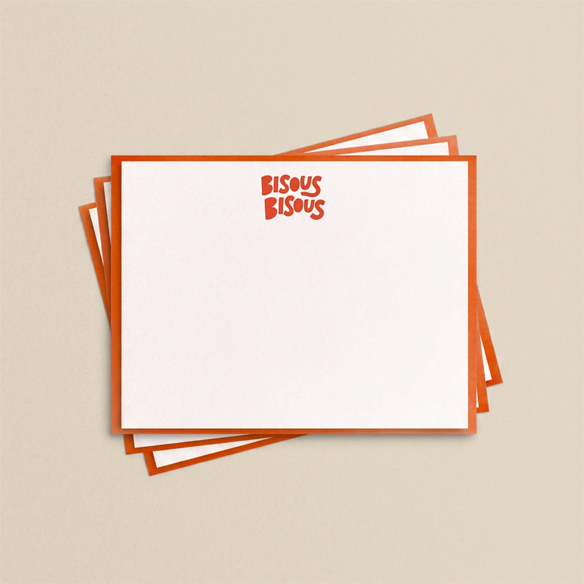 Bisous Bisous Note Card Set