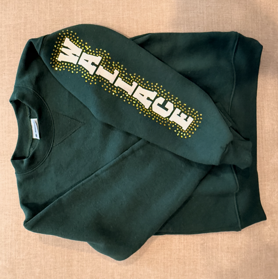 Wallace Bling Sleeve Crewneck Sweatshirt (Children & Adult)