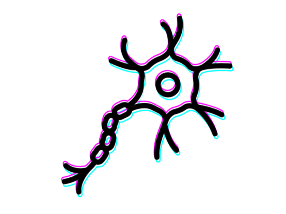 Neuron Cell Illustration Glitch Effect