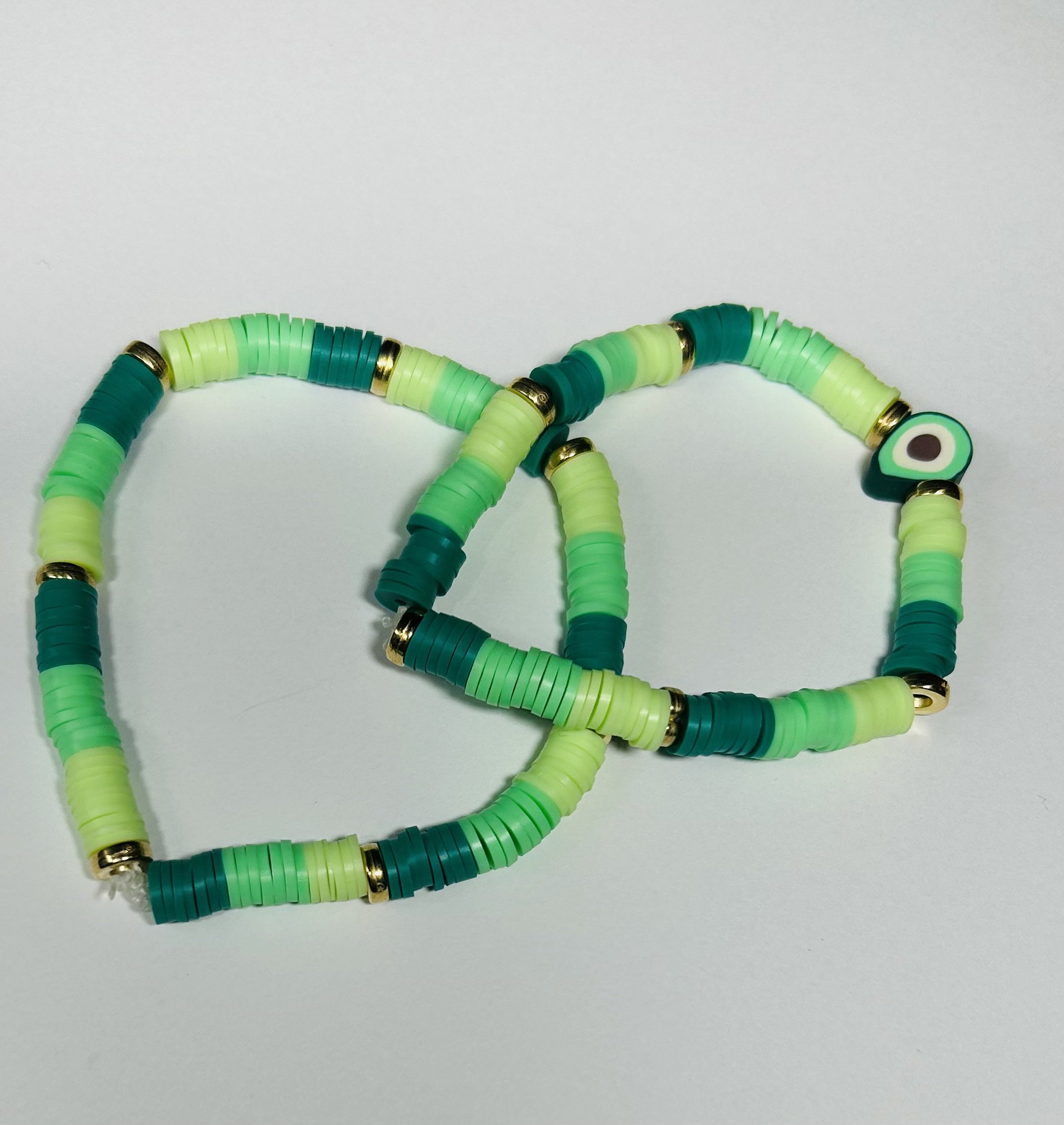 green avocado handmade bracelet