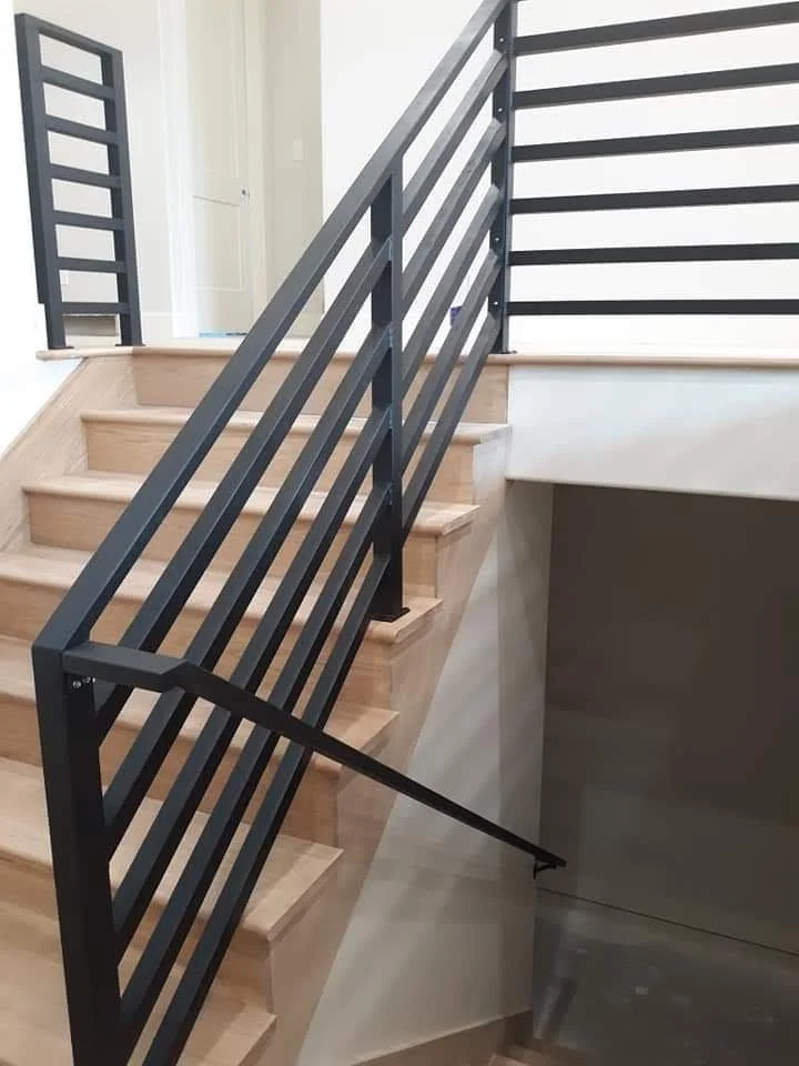  Custom-Steel-Handrail-Simple-black-Modern-Horizontal