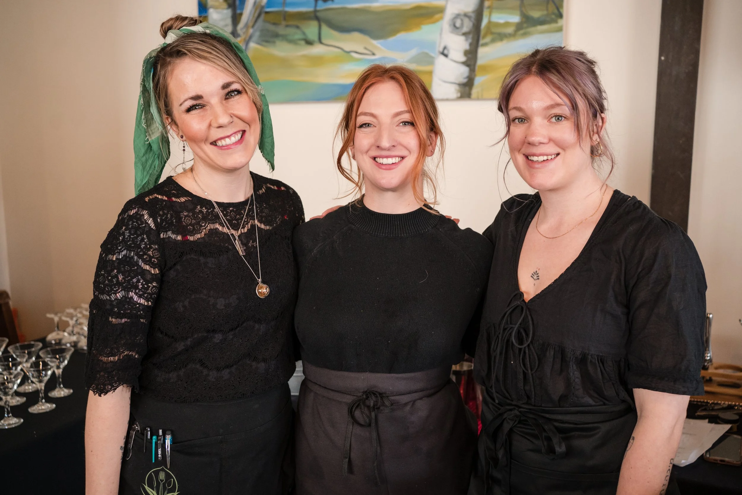 Sommelier Ellen, Master mixologist Gillian, & Chloe owner Coalescence- Summer Foerch