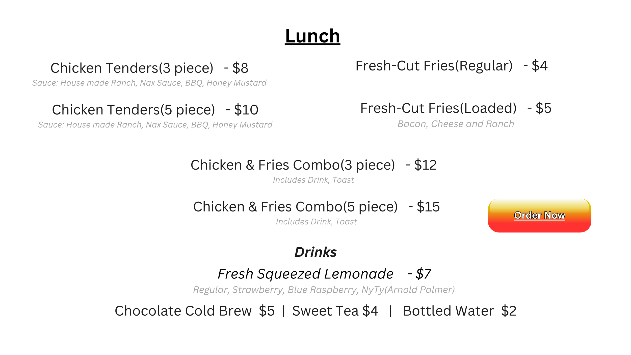 Lunch Menu