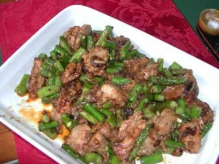 Asparagus-Pork in Ginger Garlic sauce