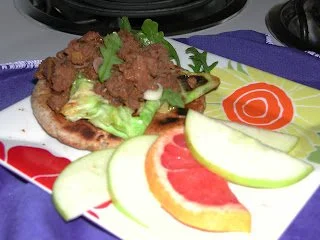 Open faced grilled Pita sandwich(great quicklunch which can be packed to go)