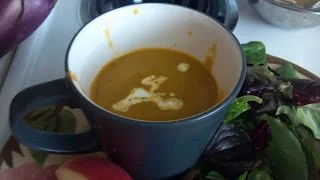 Pumpkin,Ginger and Carrot Soup.