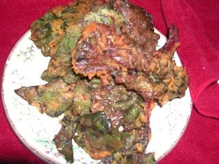 Red Swiss Chard Batter Fry