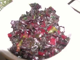 Sauteed Red Spinach