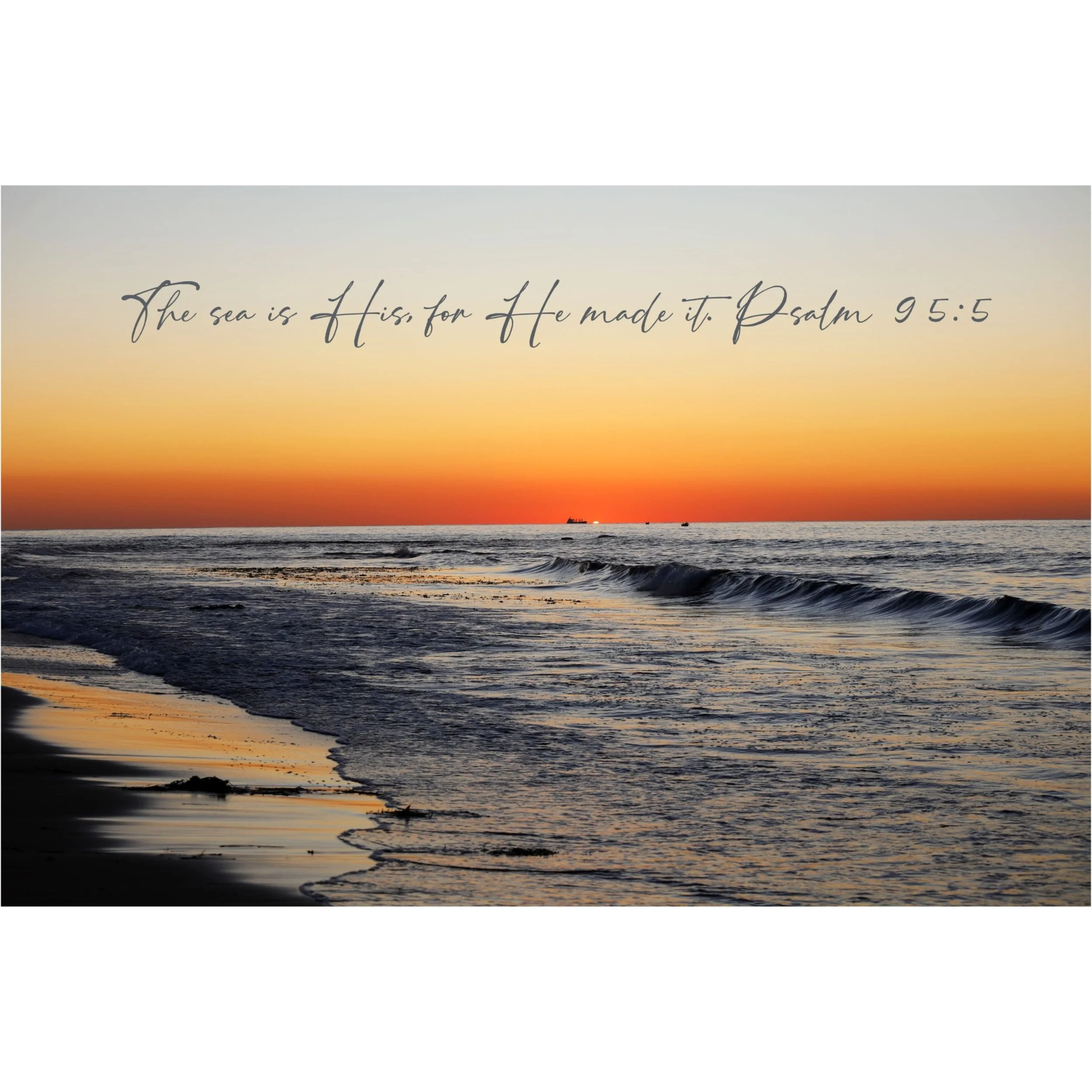 Psalm 95:5 The Sea Is His Matted Print