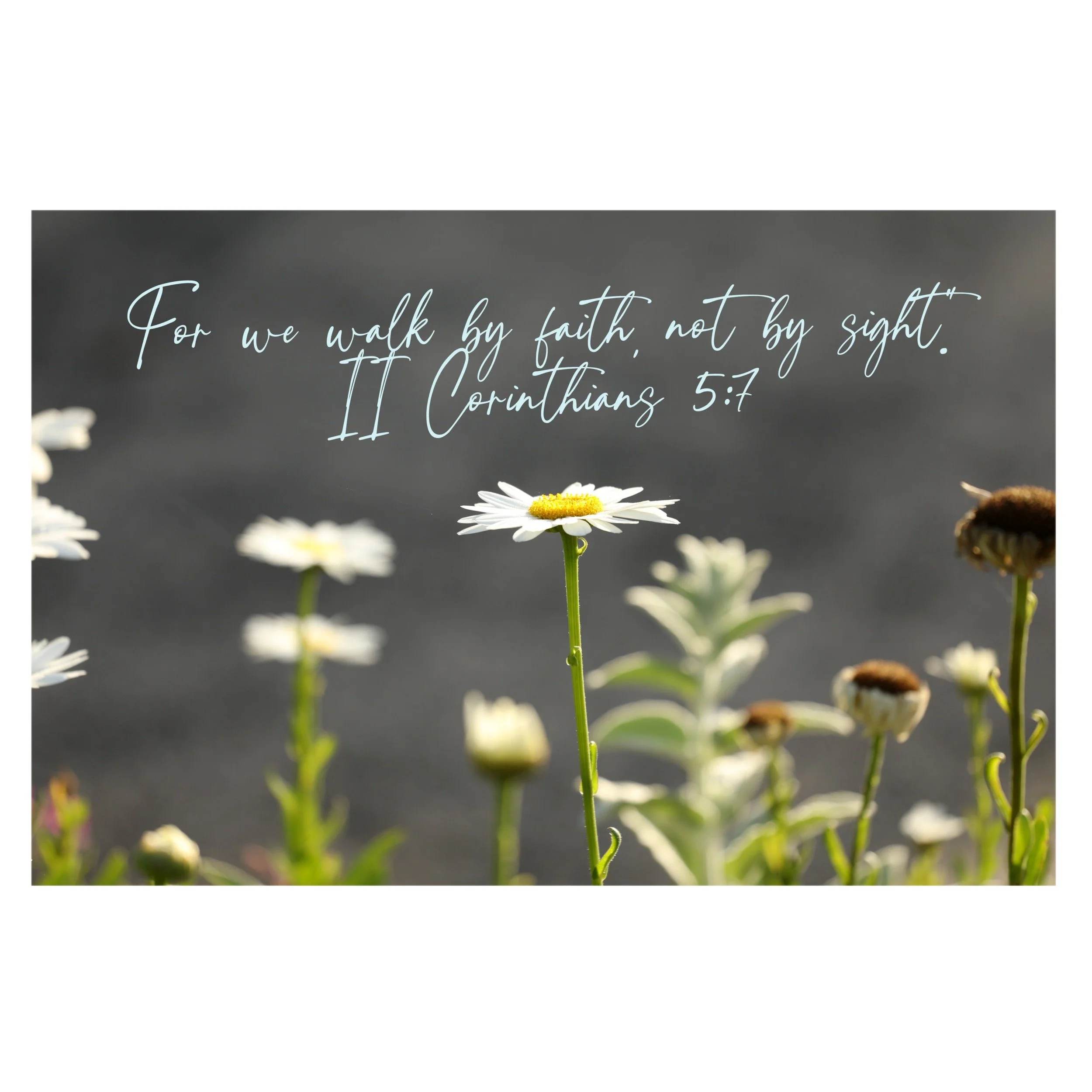 2 Corinthians 5:7 Walk By Faith Print