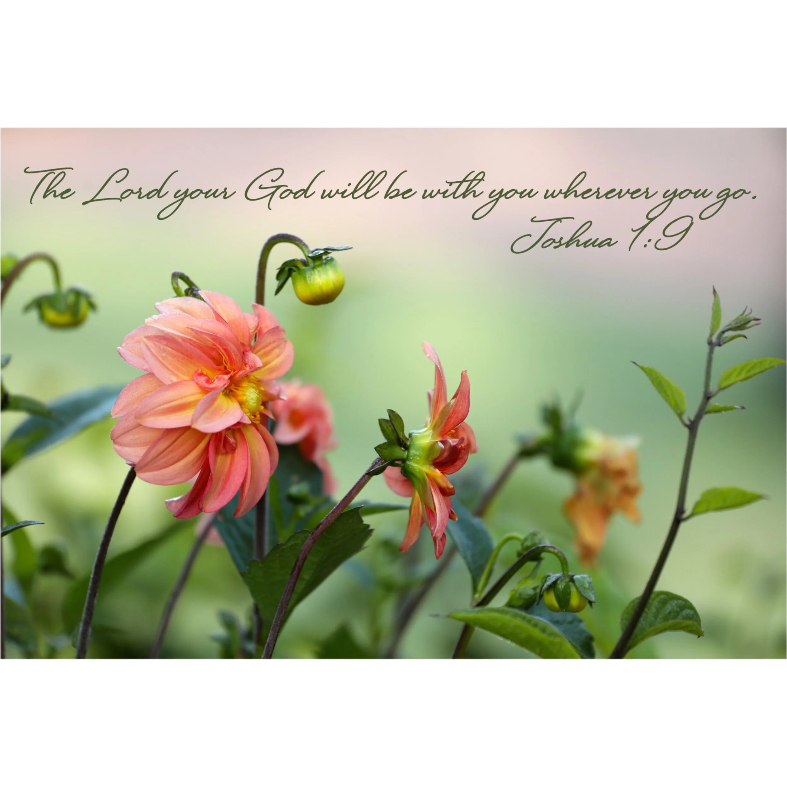 Joshua 1:9 God Will Be With You Matted Print
