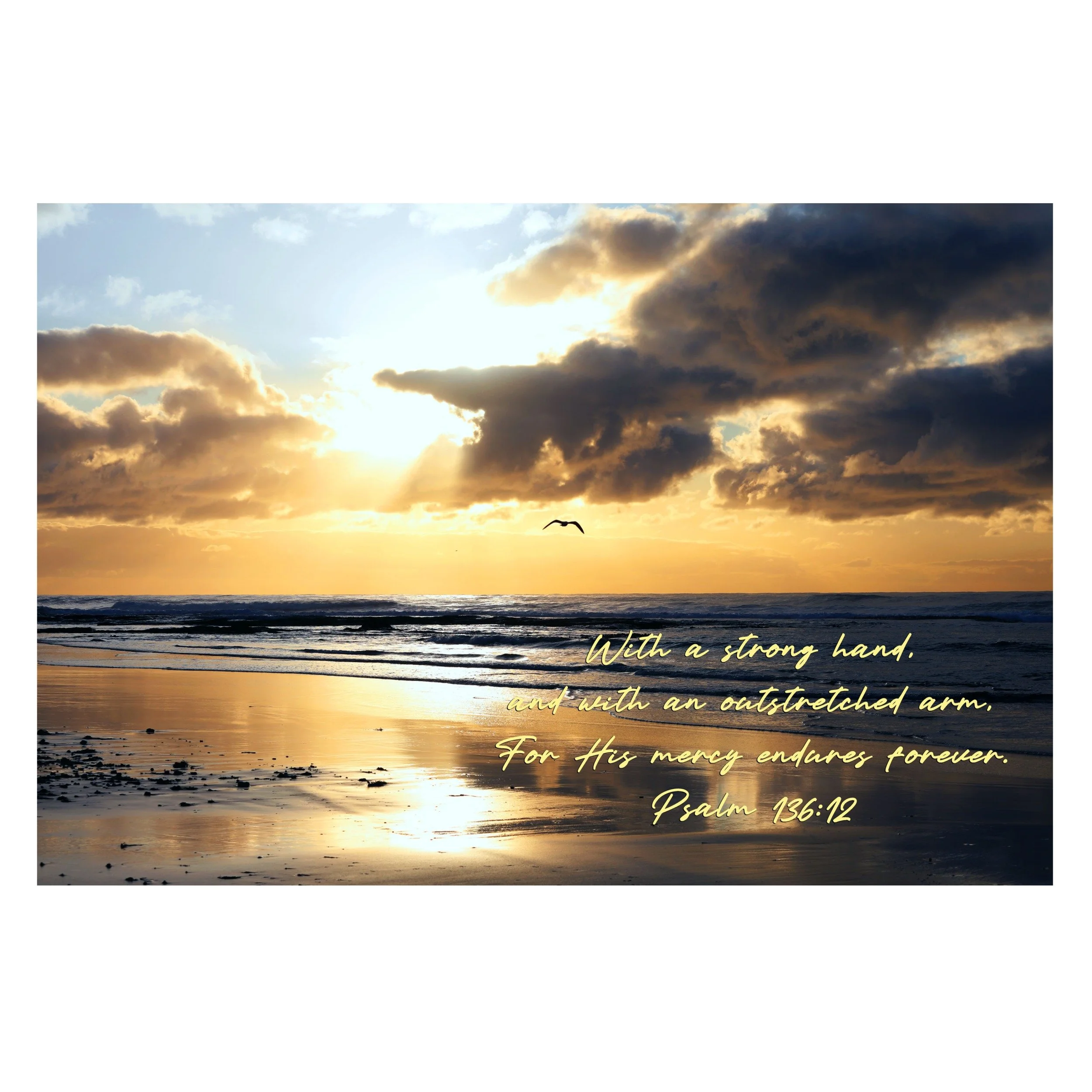 Psalm 136:12 Hand Of God Print