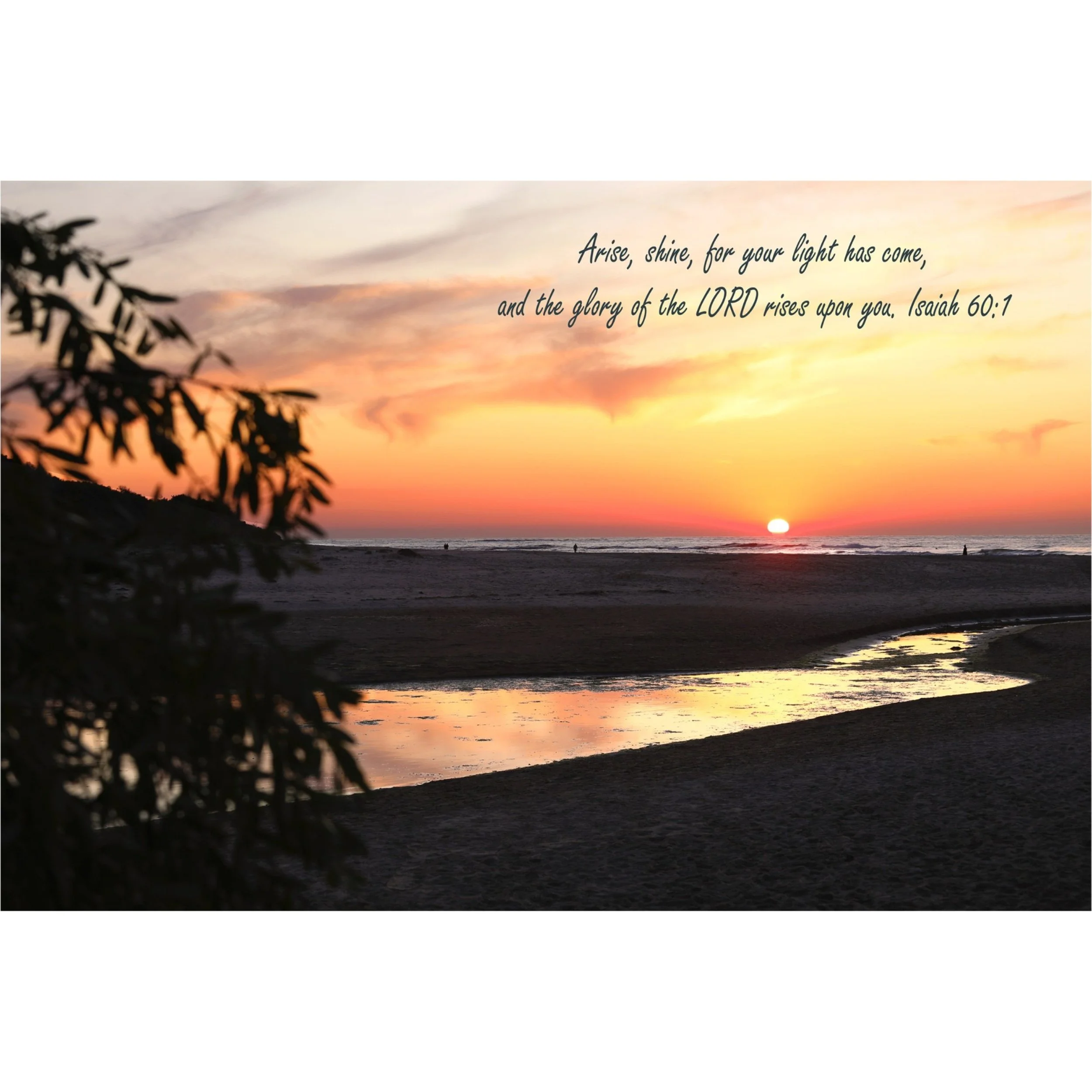 Isaiah 60:1 Arise Shine Matted Print