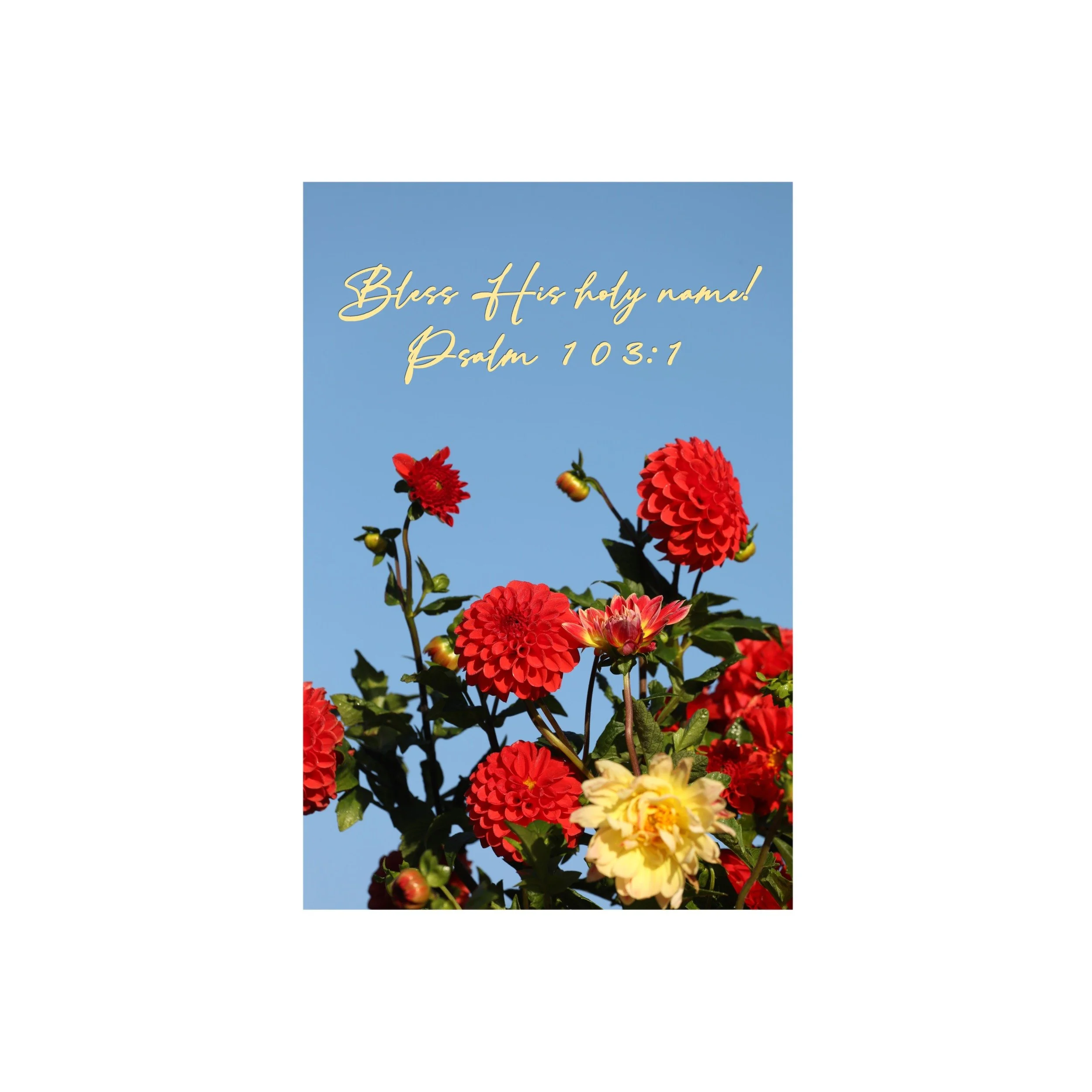 Psalm 103:1 Bless His Holy Name Matted Print