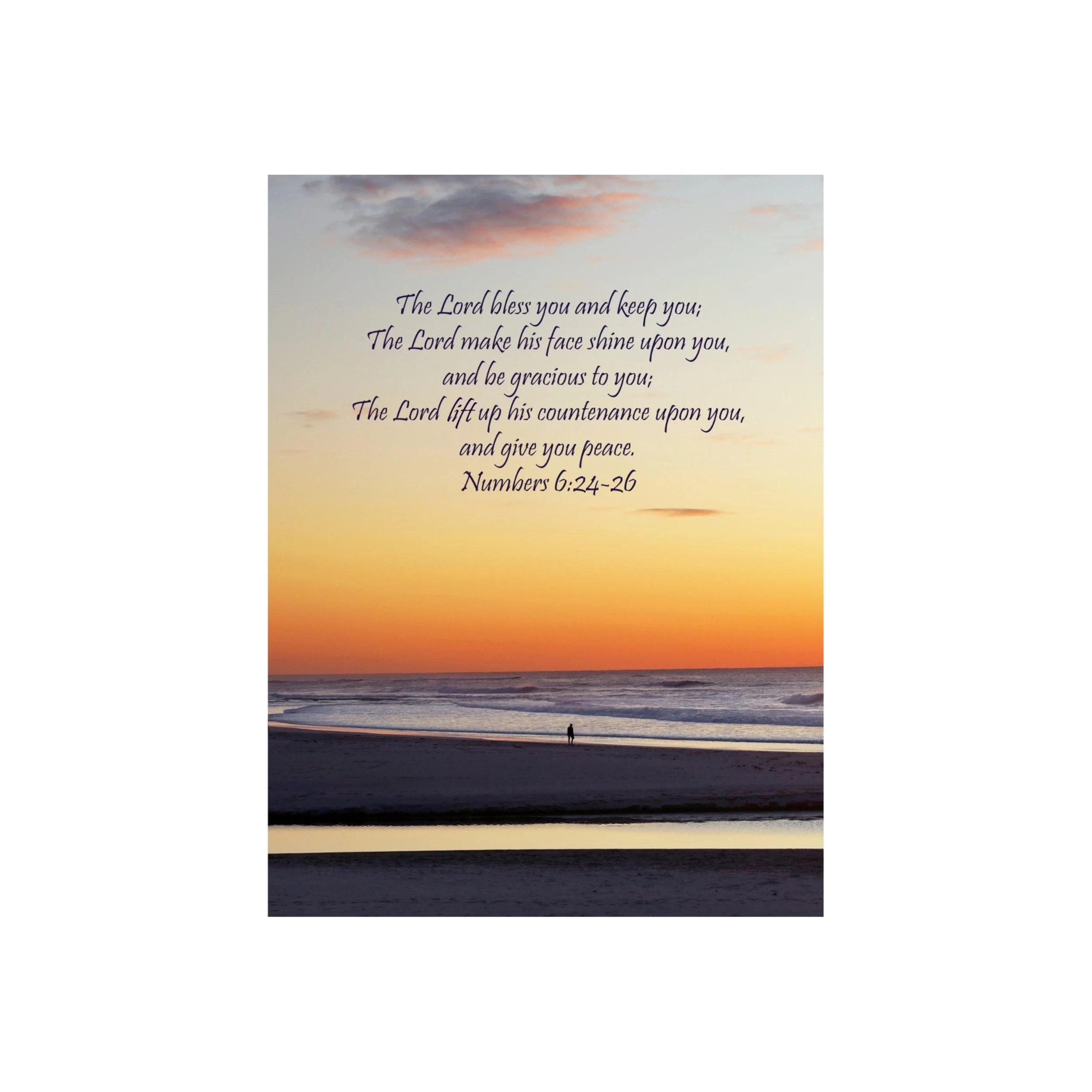 Numbers 6:24-26 The Lord Bless You Matted Print