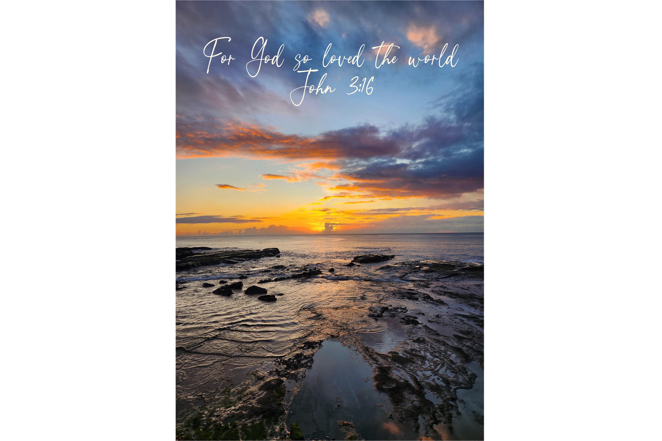 John 3:16  God Loved The World Print