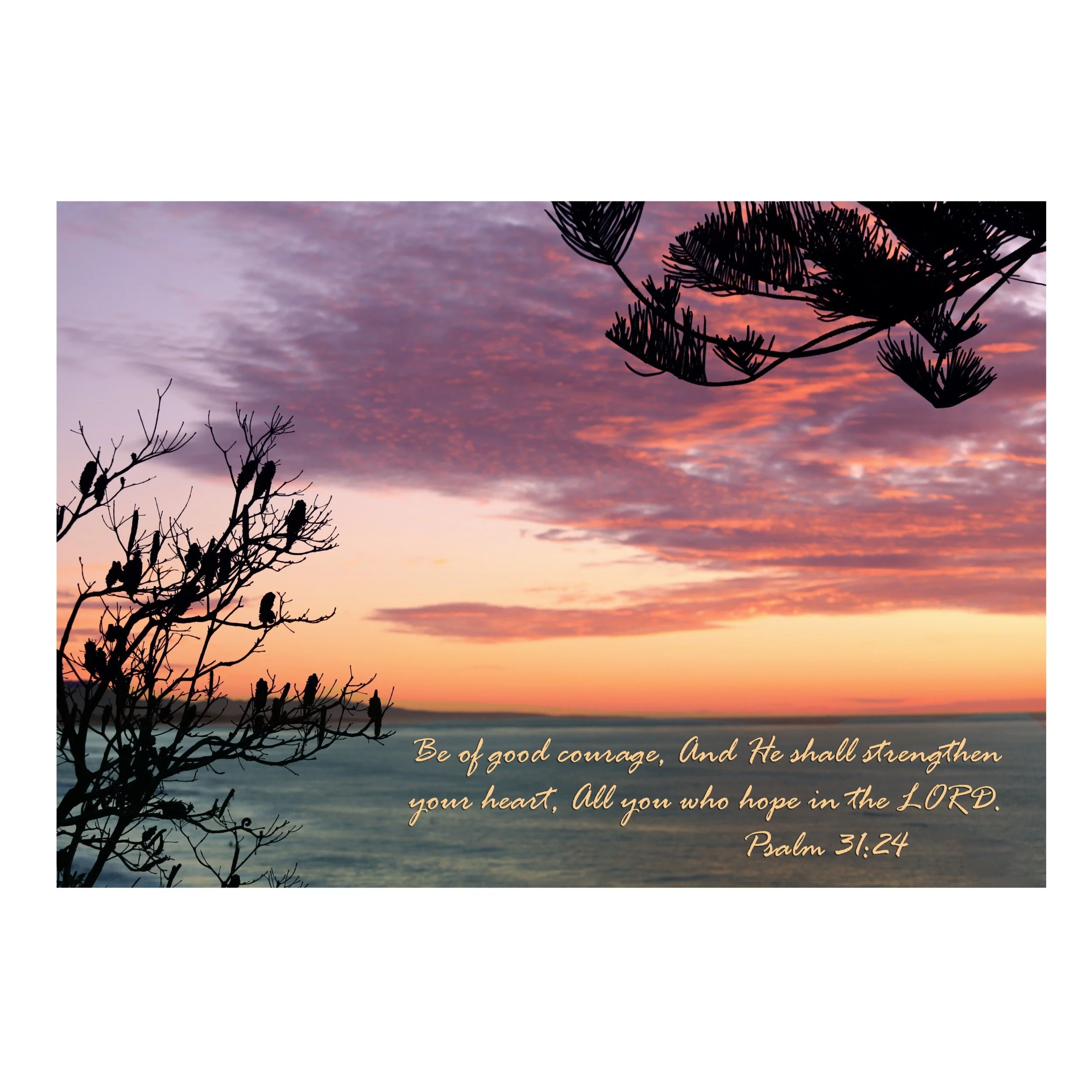 Psalm 31:24 Hope In The Lord Print