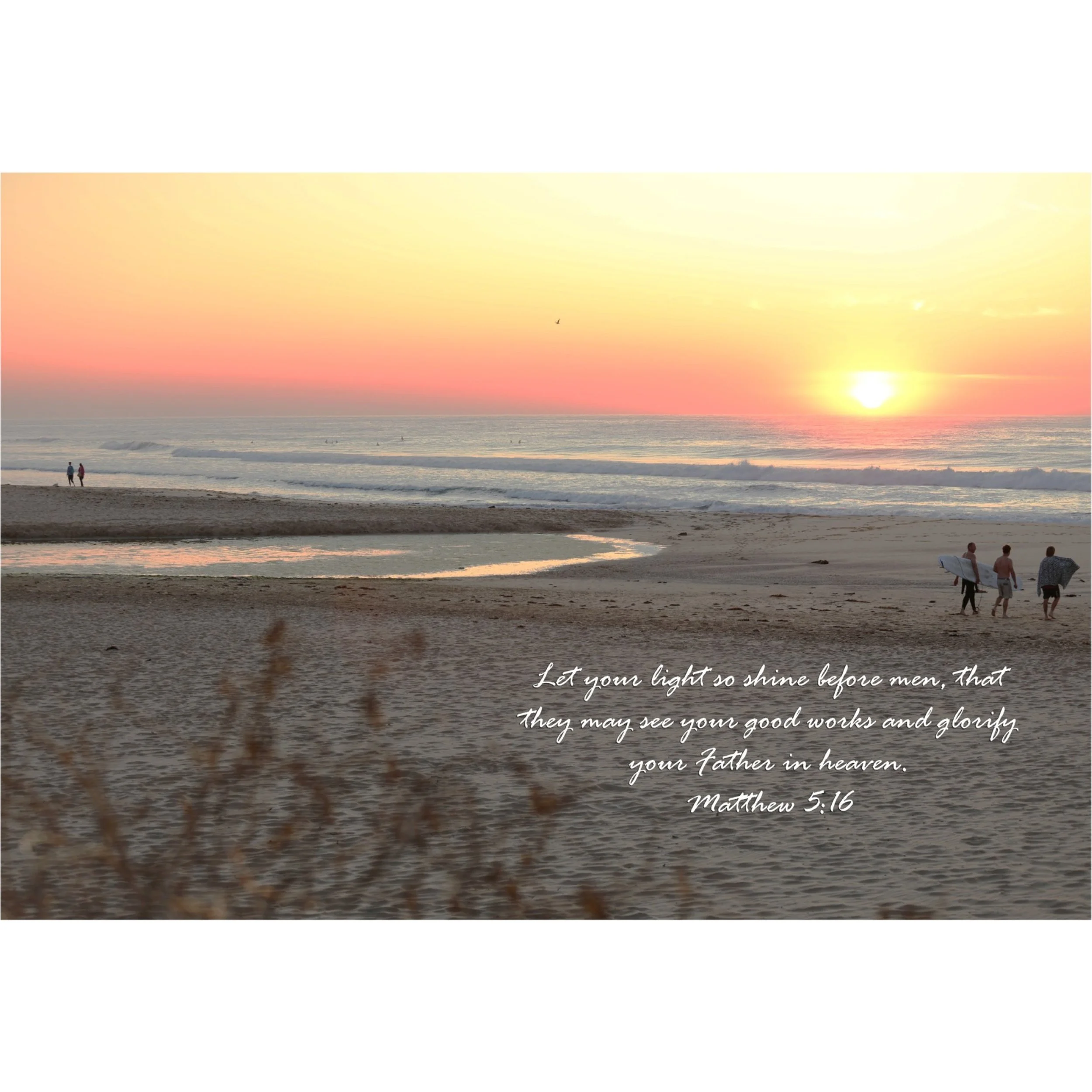 Matthew 5:16 Let Your Light Shine Matted Print