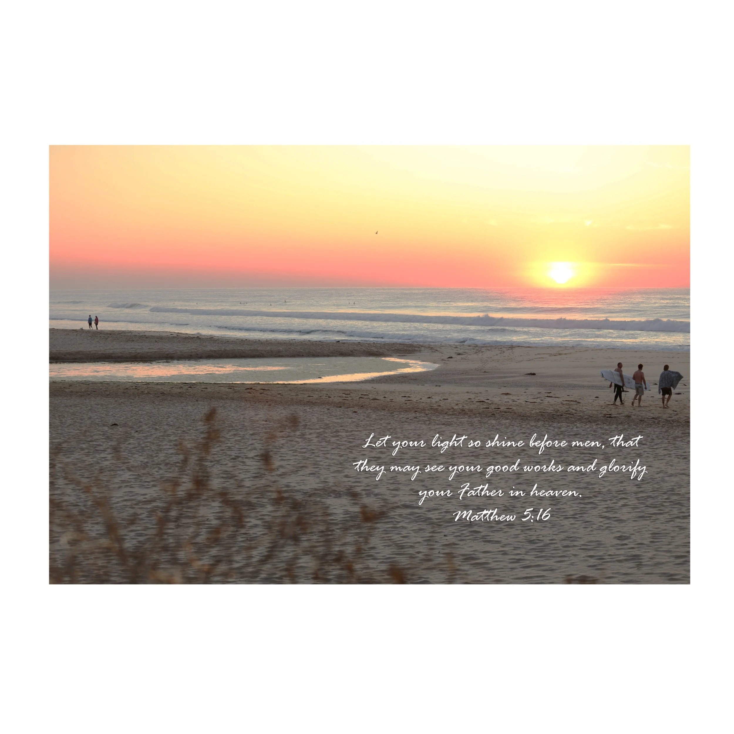 Matthew 5:16 Let Your Light Shine Matted Print
