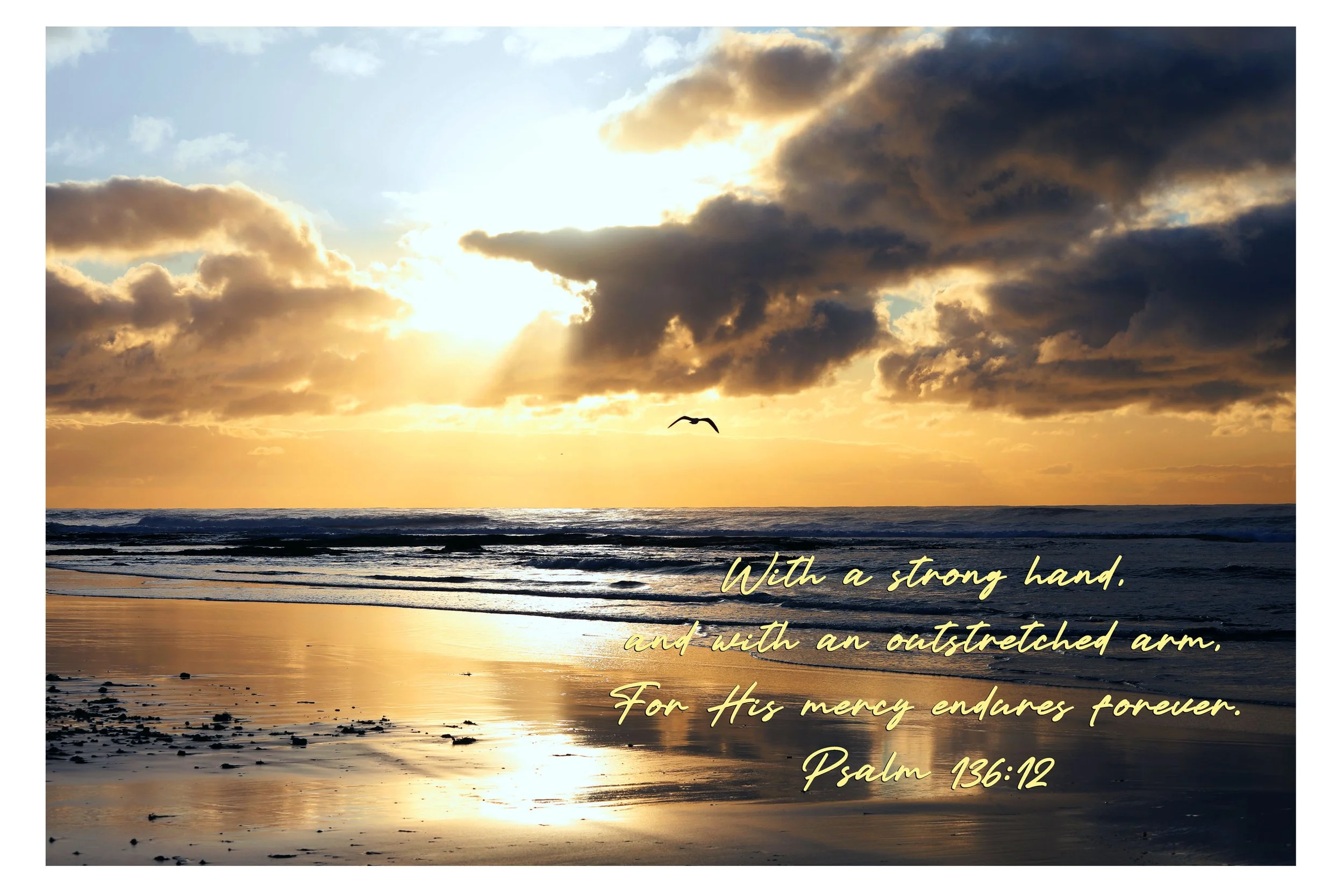 Psalm 136:12 Hand Of God Print
