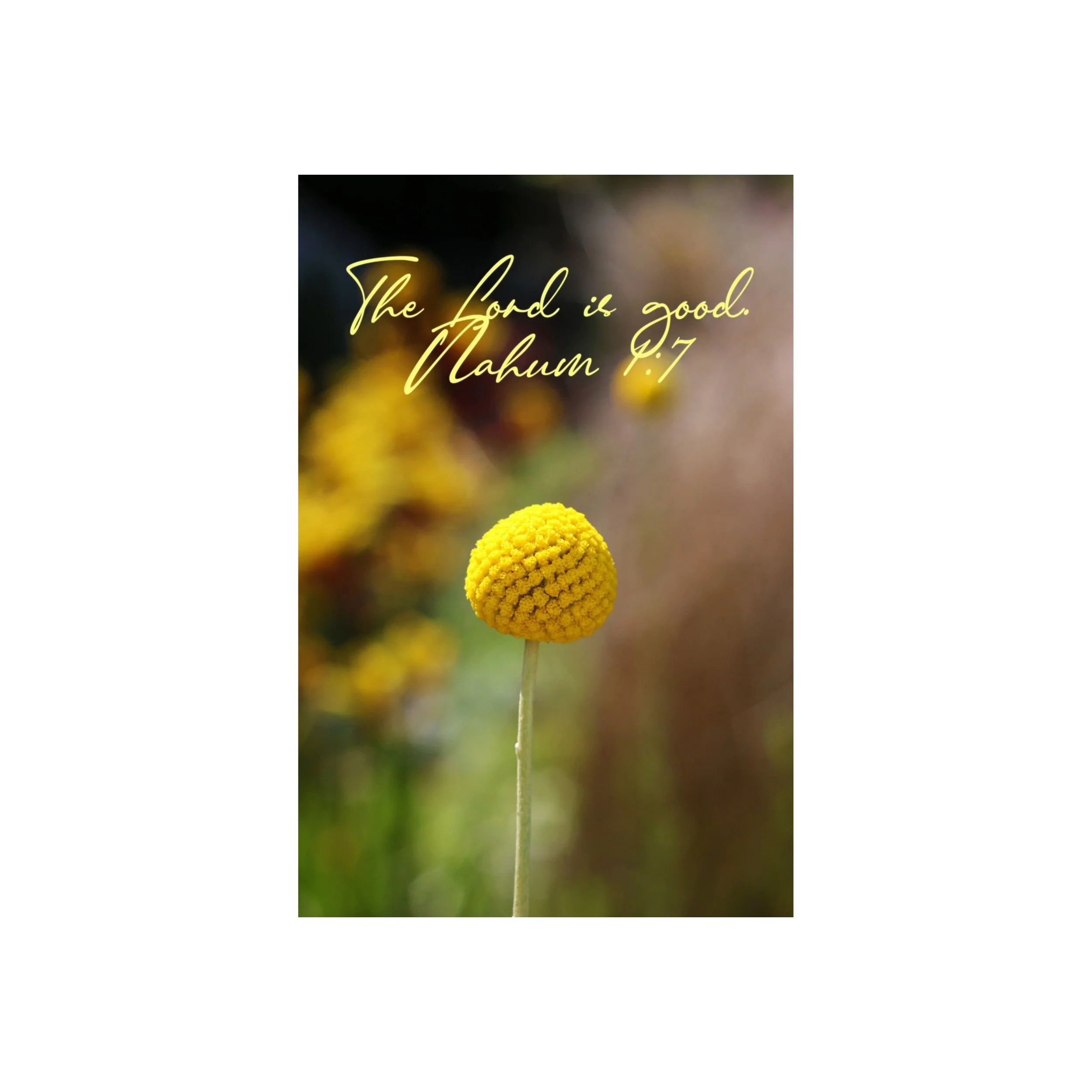 Nahum 1:7 The Lord Is Good Matted Print