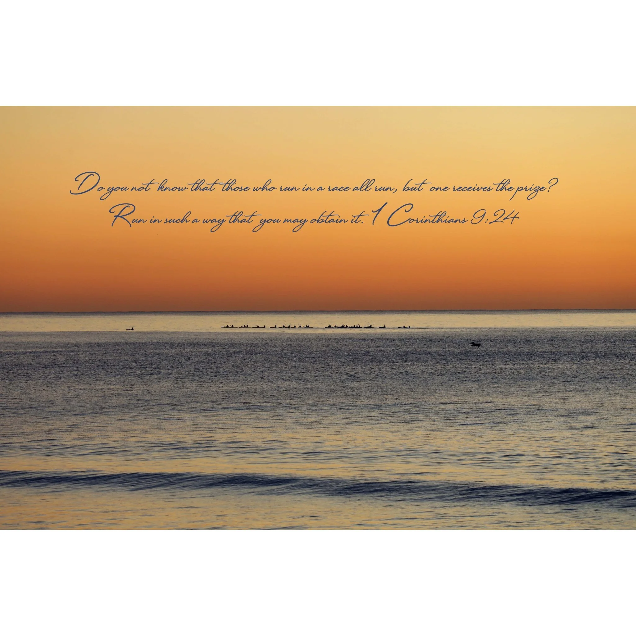 1 Corinthians 9:24  The Race Matted Print