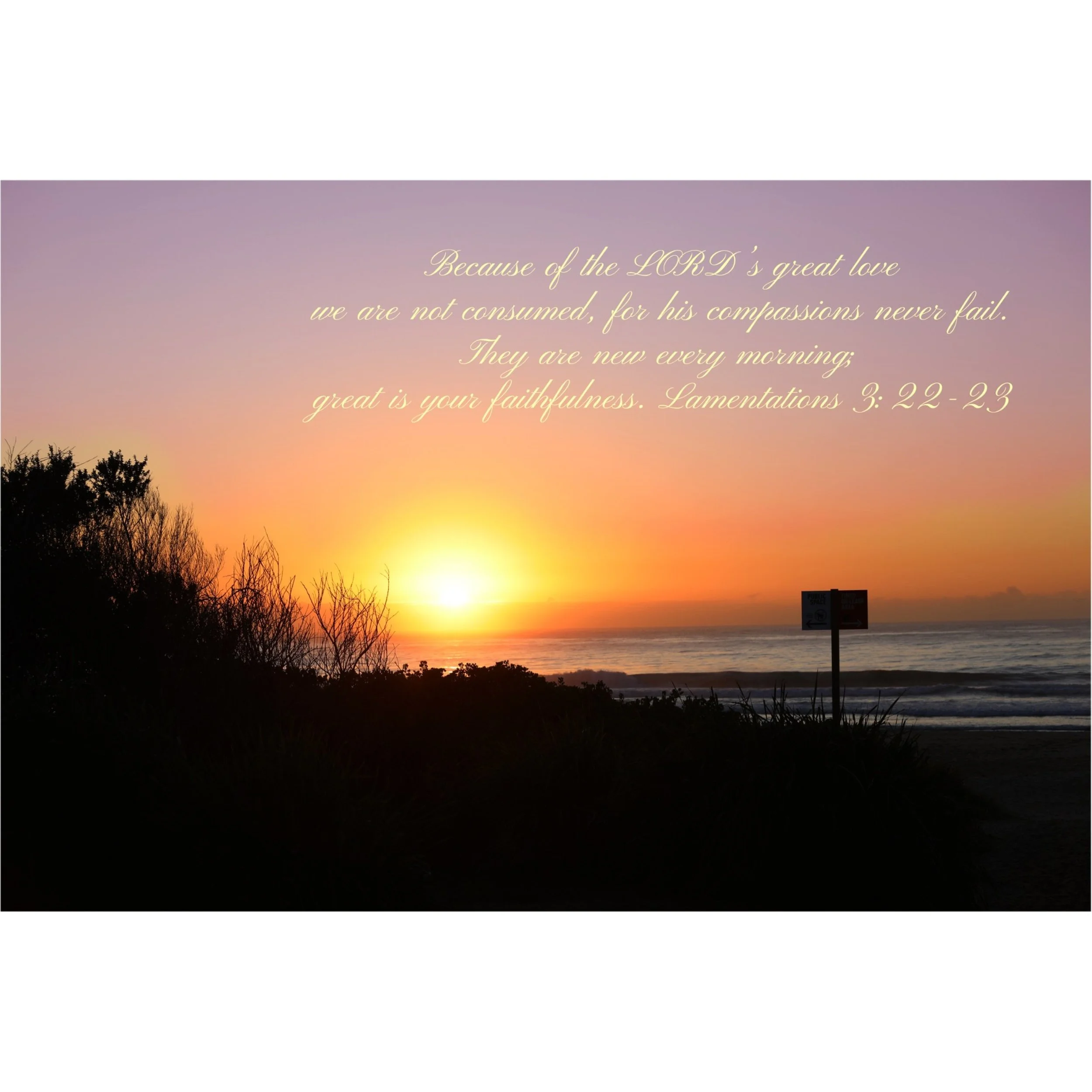 Lamentations 3:22-23 His Compassions Never Fail Matted Print