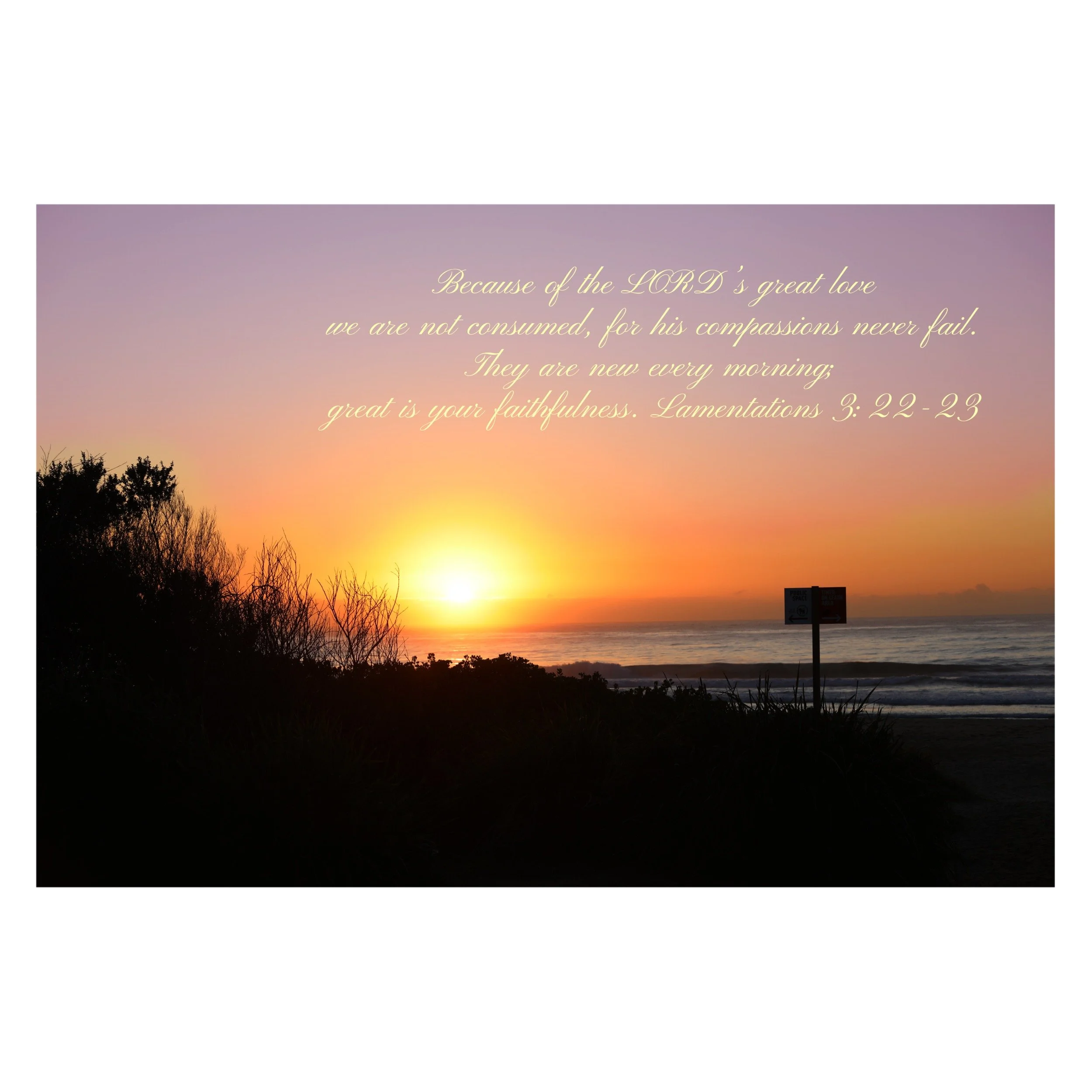 Lamentations 3:22-23 His Compassions Never Fail Print