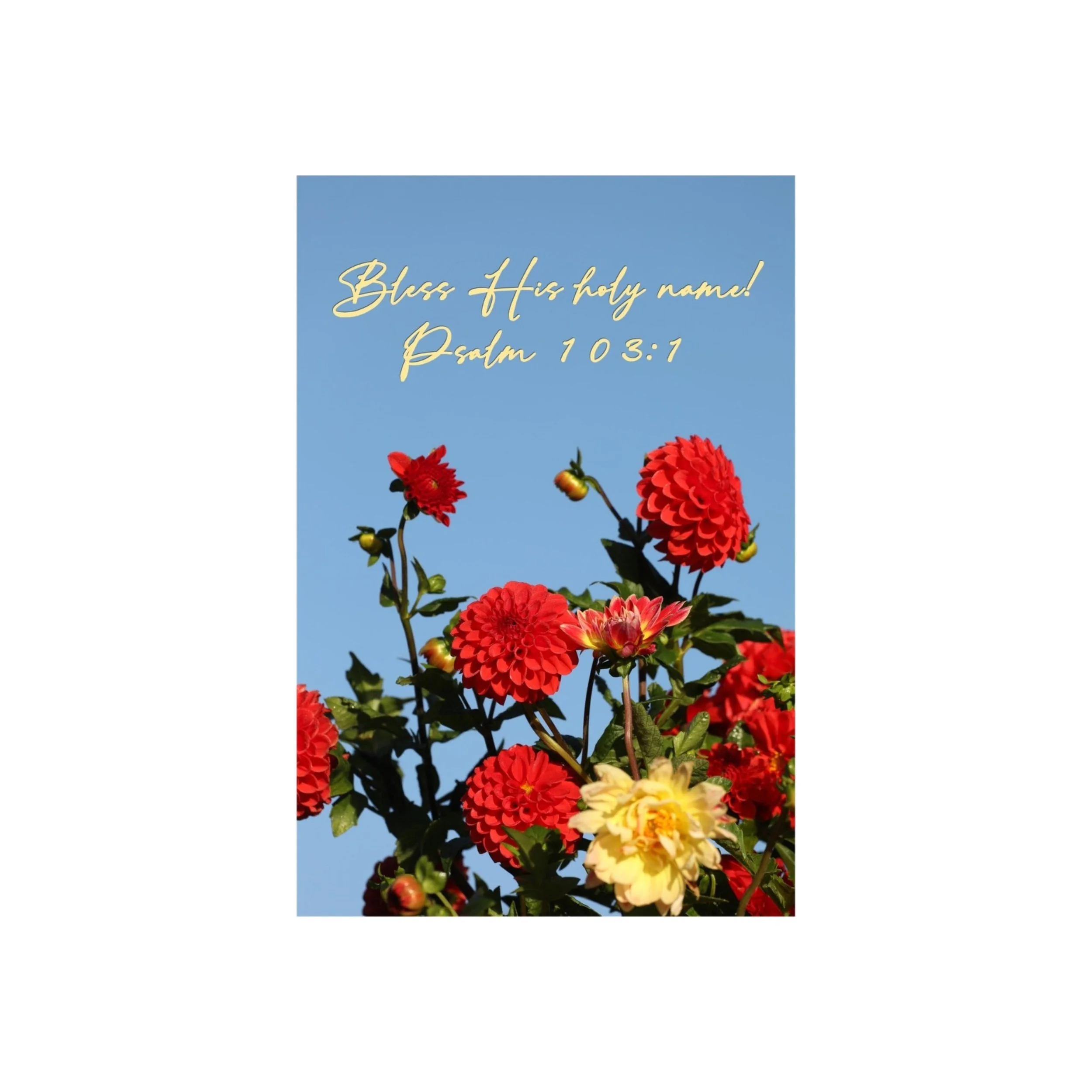 Psalm 103:1 Bless His Holy Name Matted Print