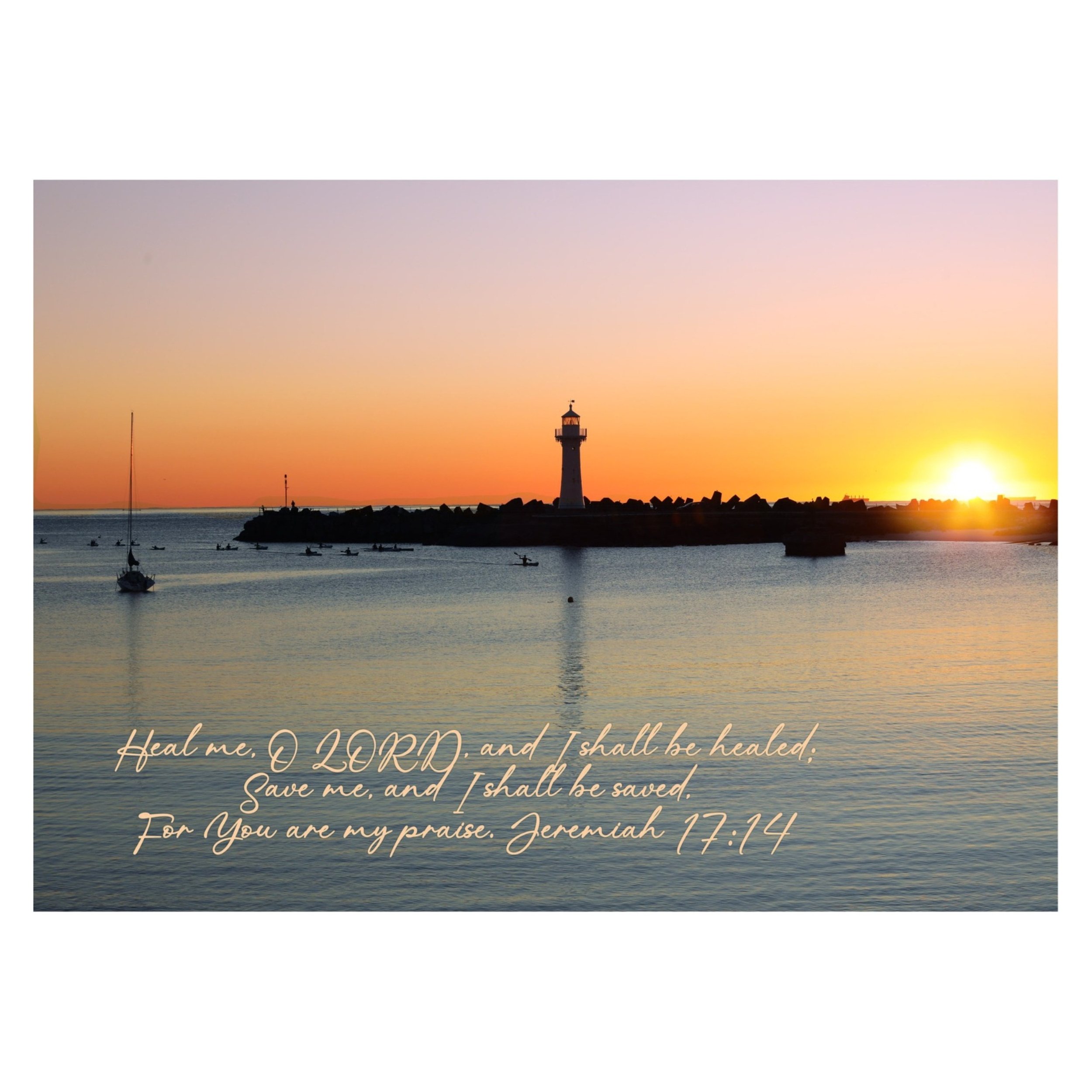 Jeremiah 17:14  Heal Me O' Lord. Matted Print