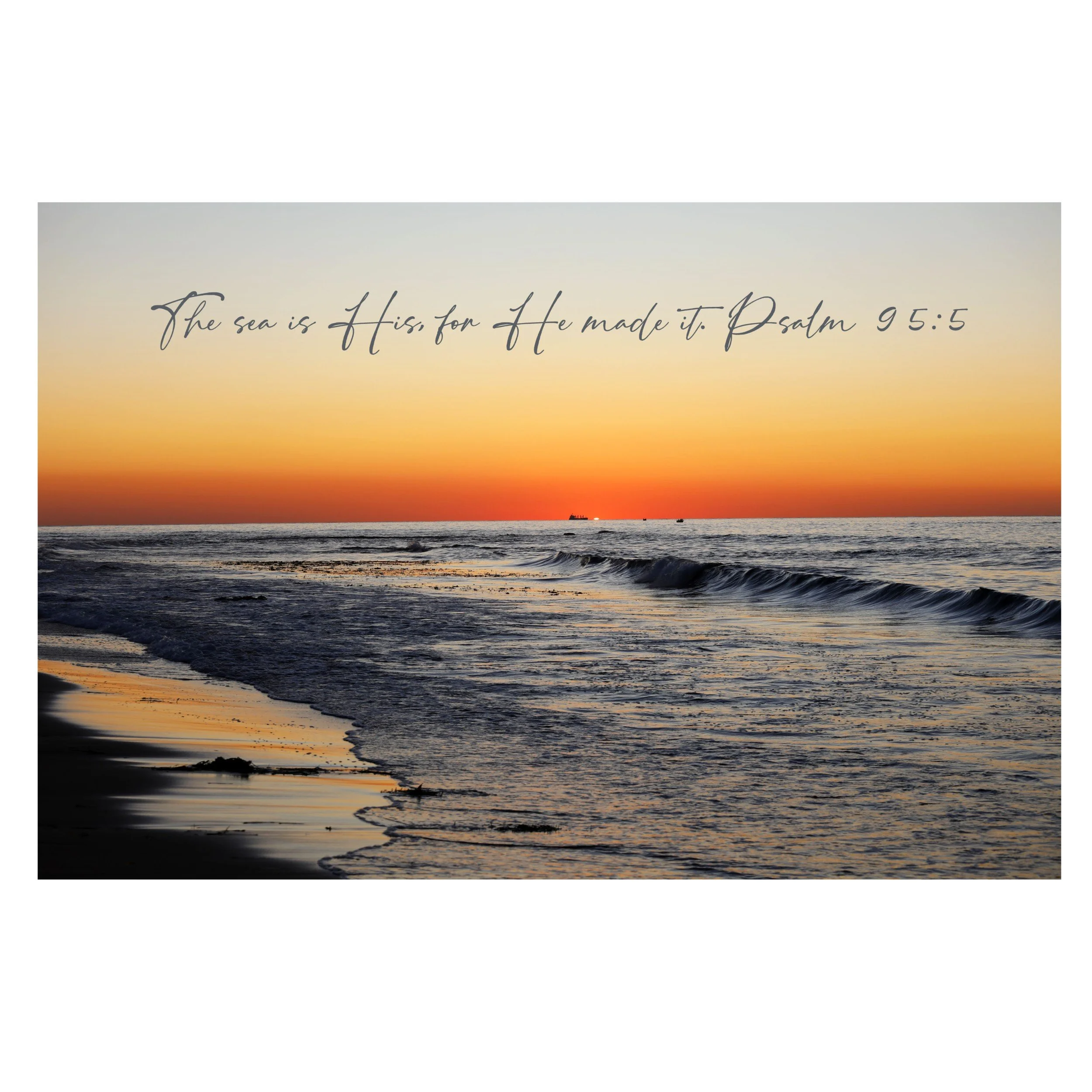 Psalm 95:5 The Sea Is His Matted Print