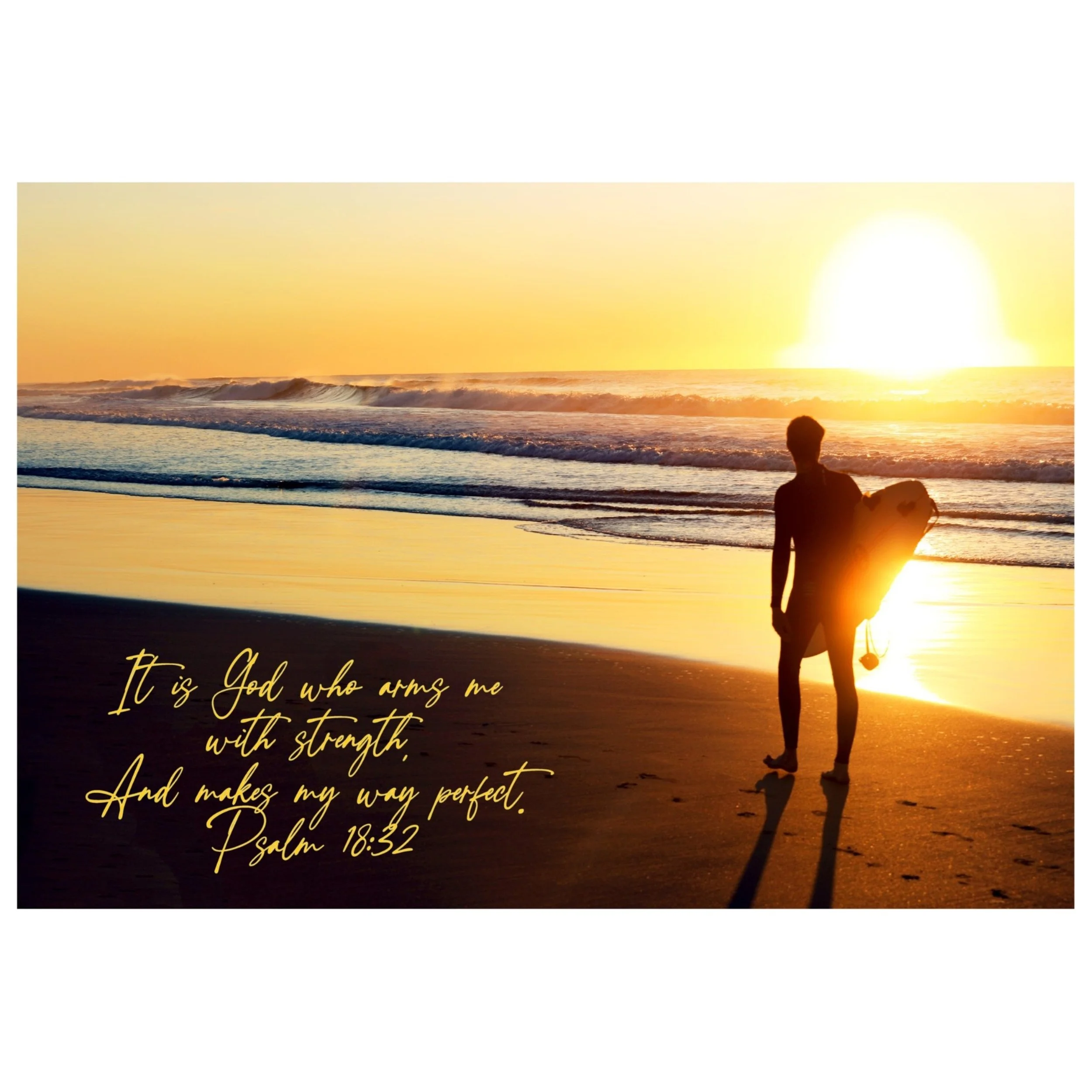 Psalm 18:32 God Arms Me Print