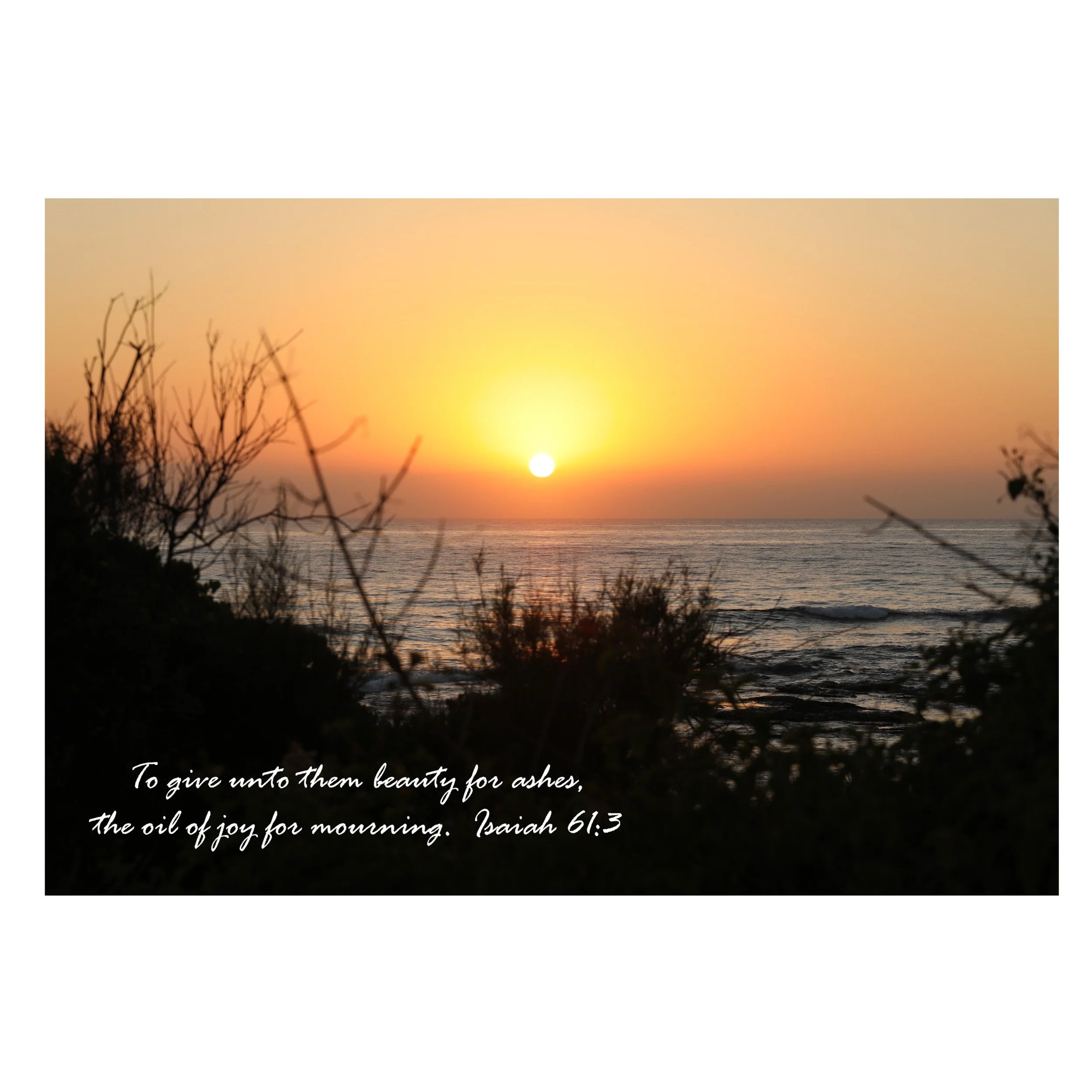 Isaiah 61:3 Beauty For Ashes Matted Print