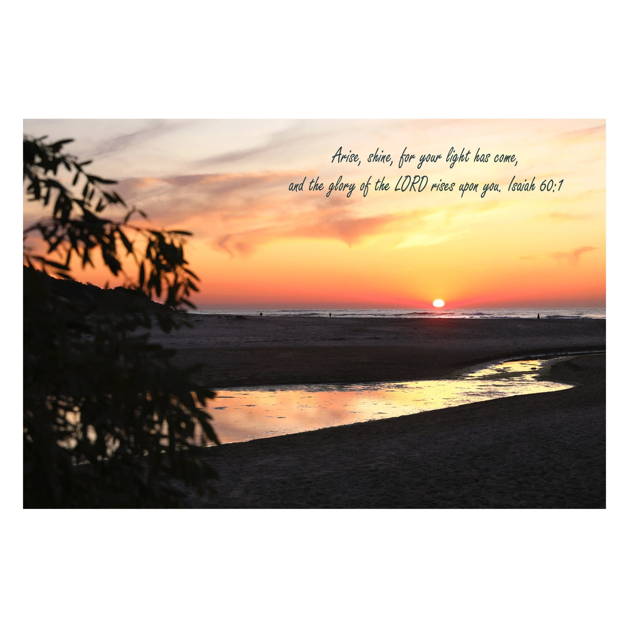 Isaiah 60:1 Arise Shine Matted Print