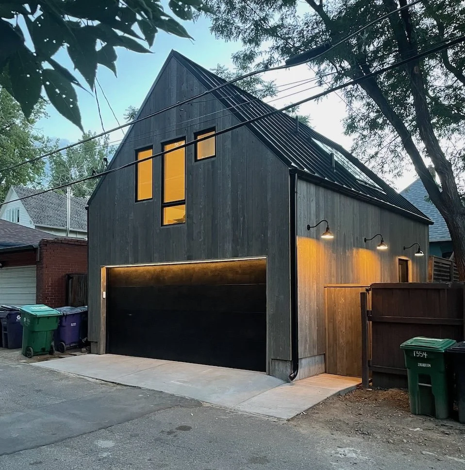View of a prefabricated ADU in Denver Colorado constructed with attic trusses