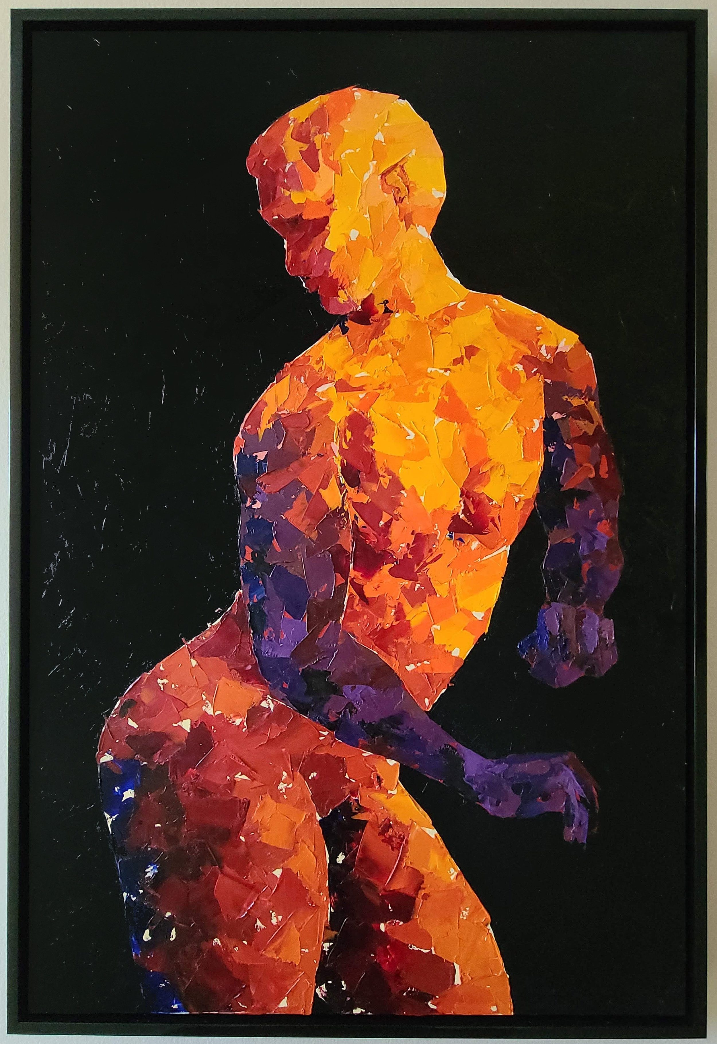 Peach Jam (2025) Oil on panel, 36"x24"x1.5"