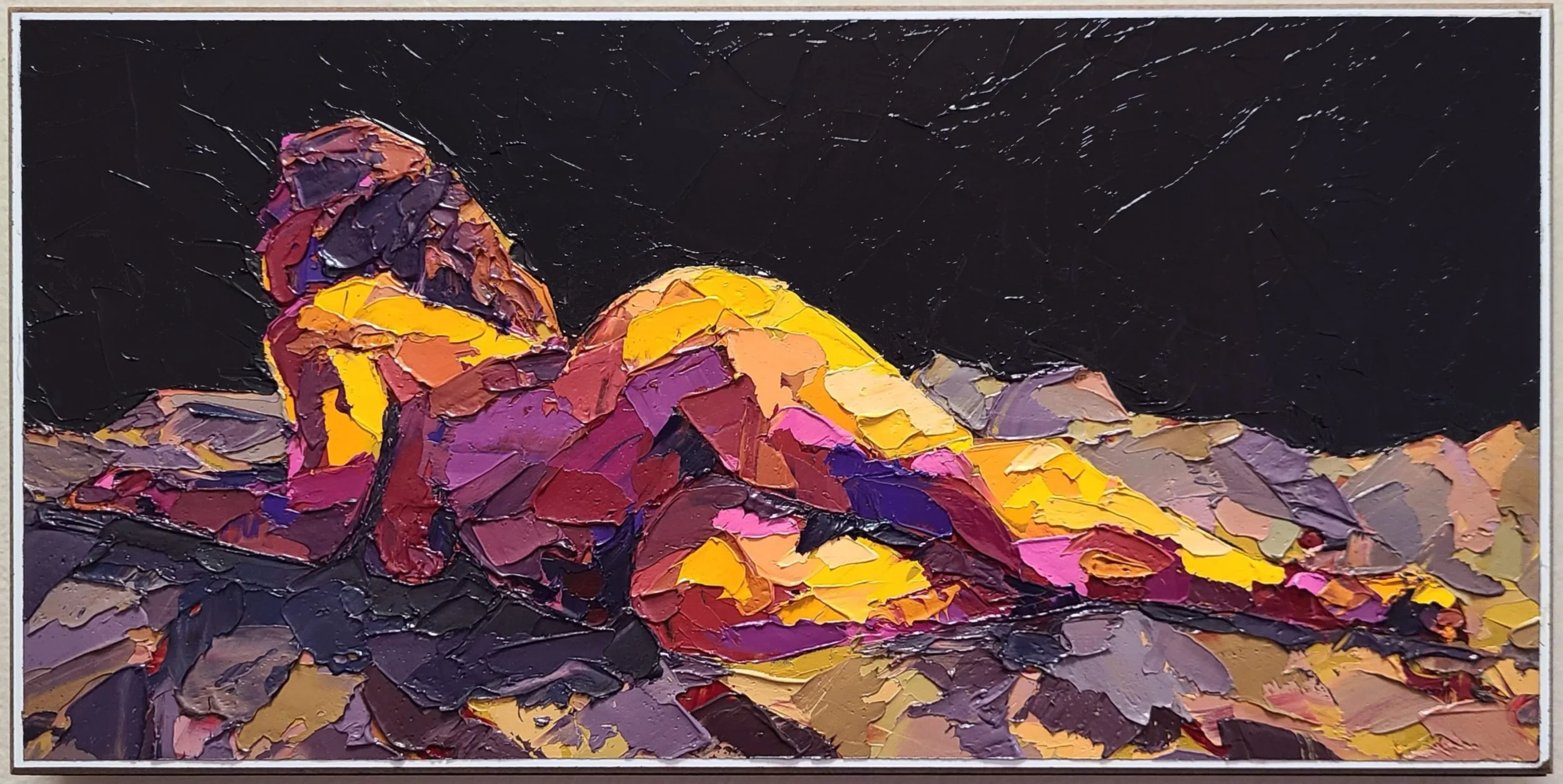 Hestia (2026) Oil on panel, 6"x12"x1"