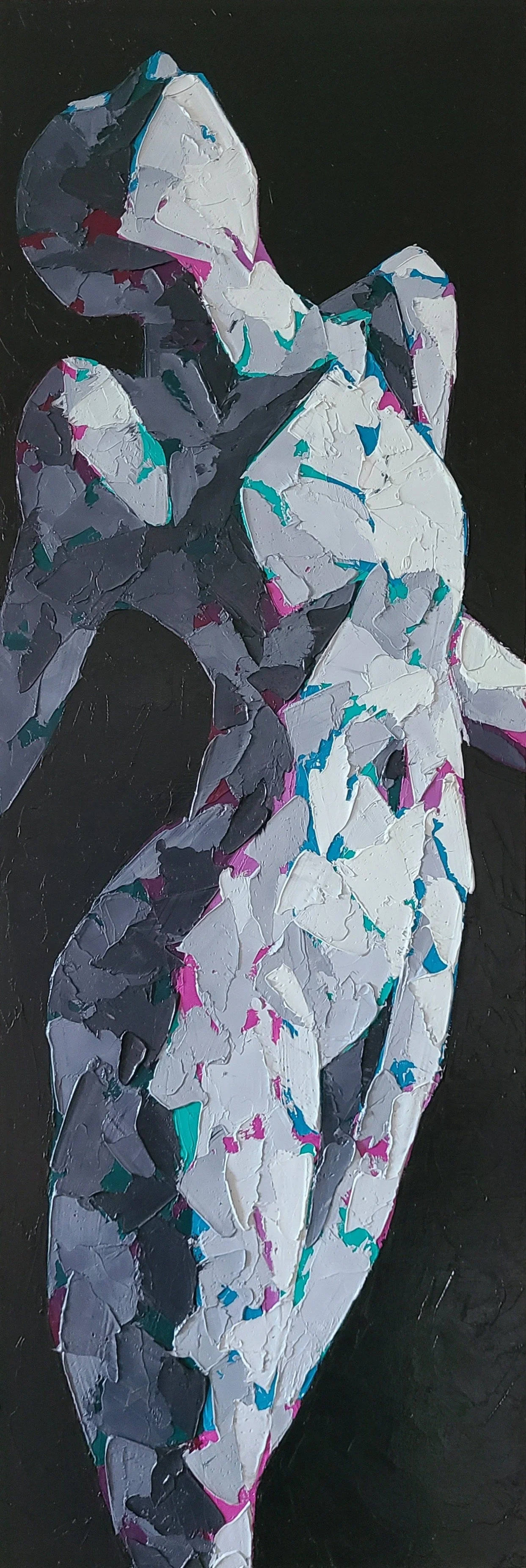 Andromeda (2025) Oil on panel, 24"x8"x1.5" SOLD