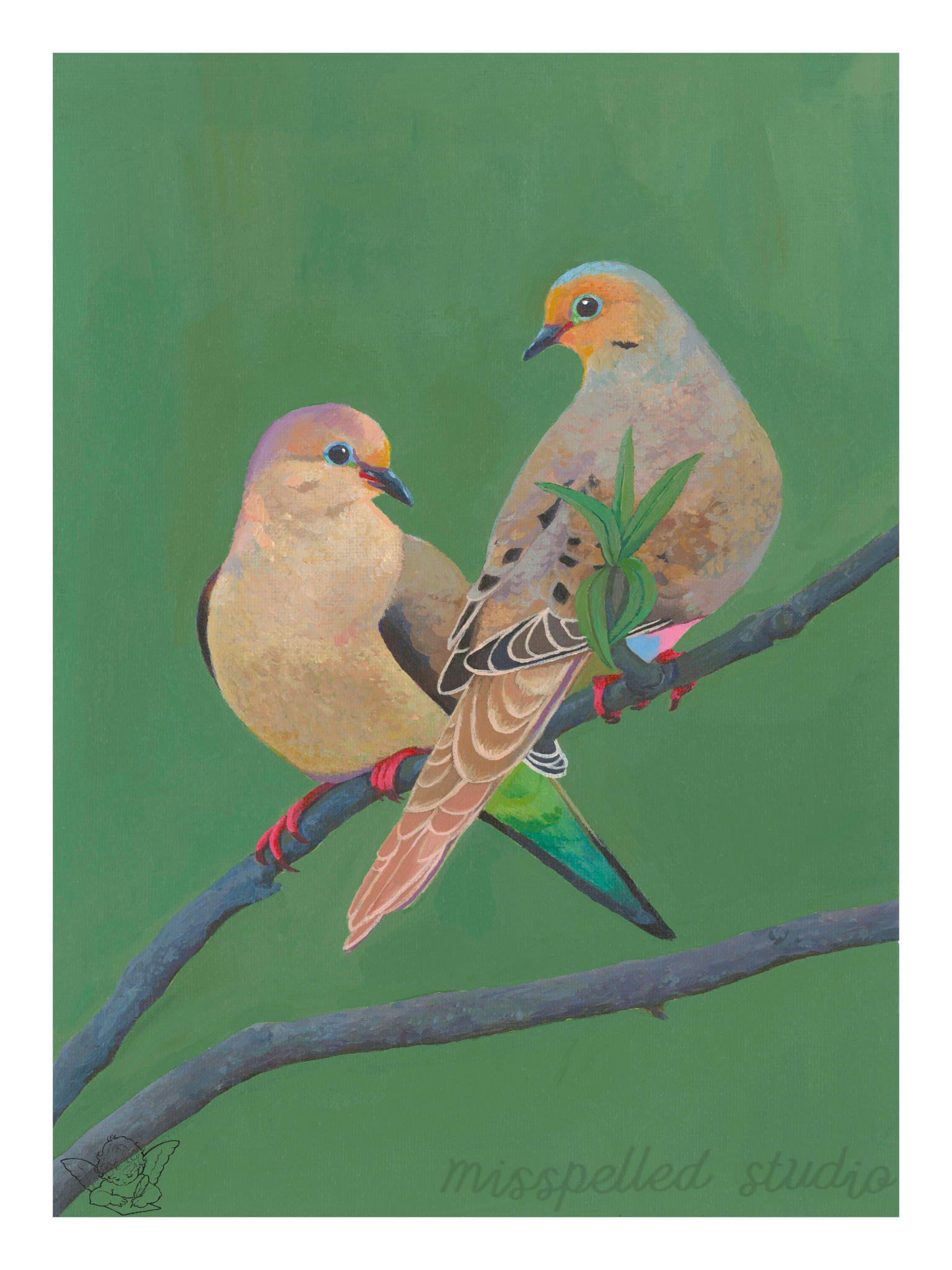 Two Turtle Doves, 2024
Acrylic on canvas
