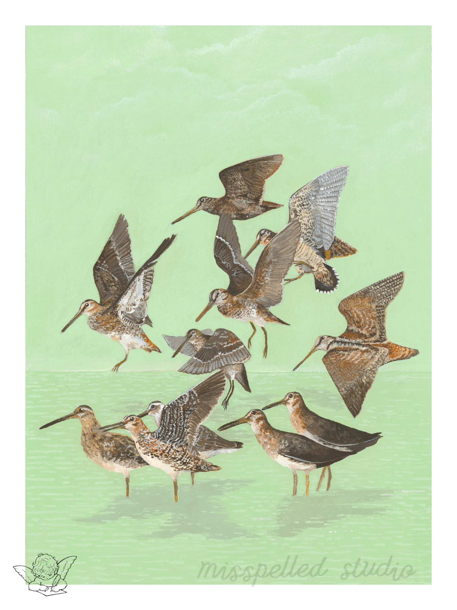Eleven Pipers Piping: Sandpiper, 2024
Acrylic on canvas