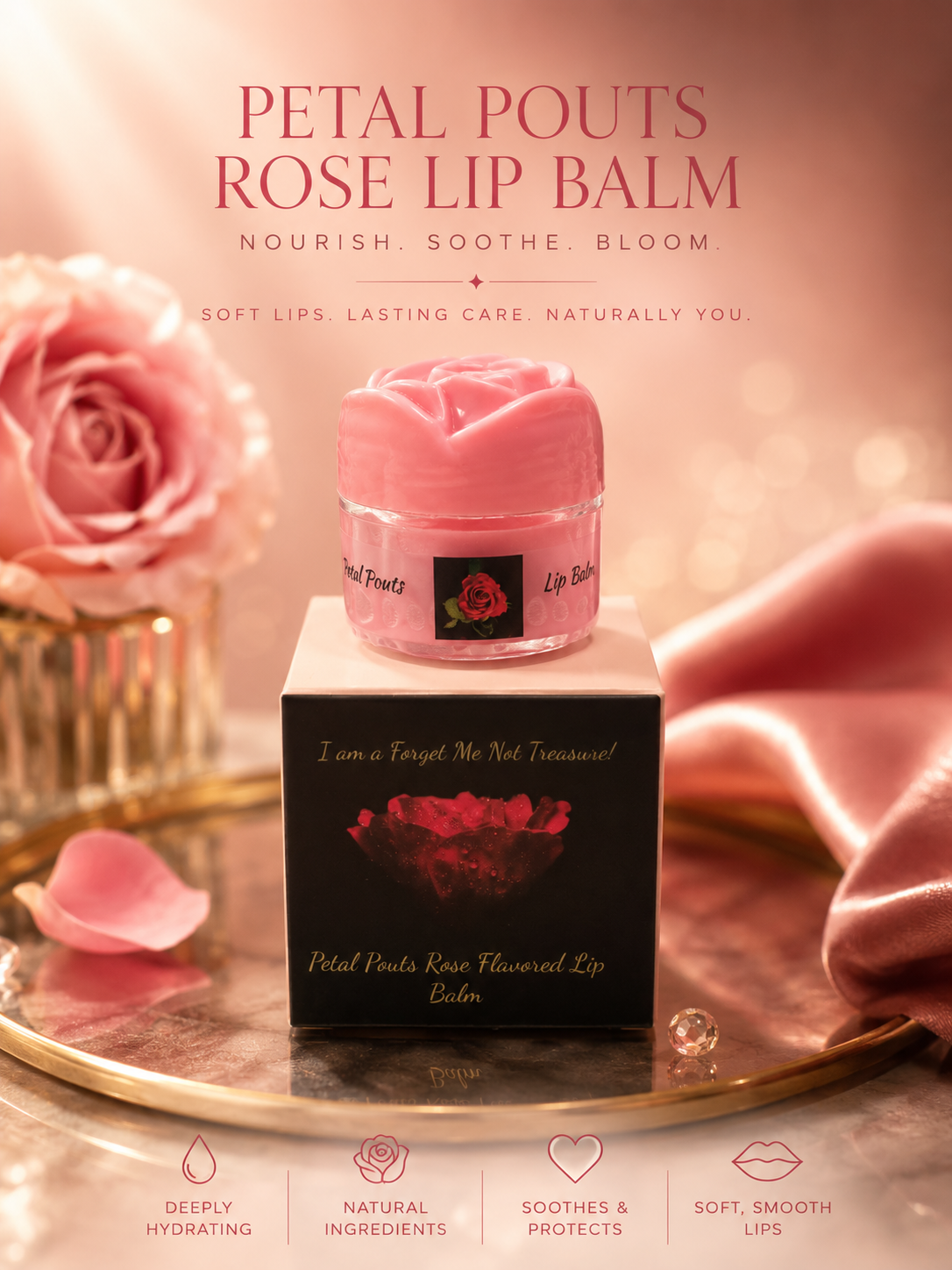 Petals & Pouts Rose Lip Balm
